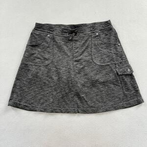 Kuhl Mova Cargo Charcoal Heather Gray Athletic A-line Skirt Drawstring Skort M